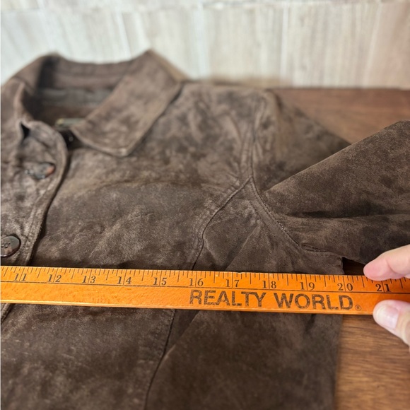 I. E. Relaxed Classic Brown Leather Suede Jacket - Picture 8 of 14